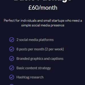 Basic Package – £60/month